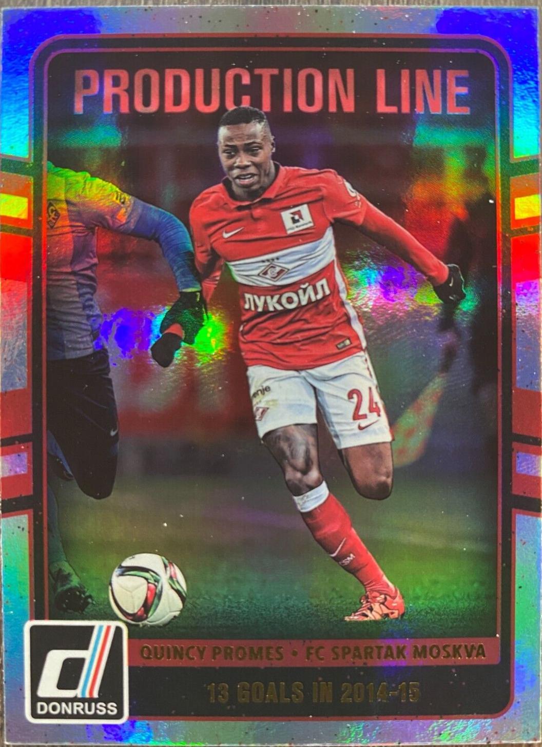 Quincy Promes #3 Soccer Cards 2016 Panini Donruss Production Line