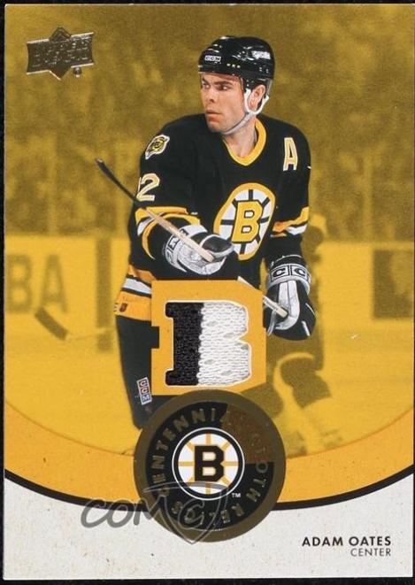 Adam Oates #CCR-AO Hockey Cards 2023 Upper Deck Boston Bruins Centennial Cloth Relic