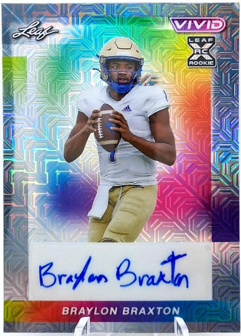 Braylon Braxton #BA-BB1 2024 Leaf Vivid Autograph Football
