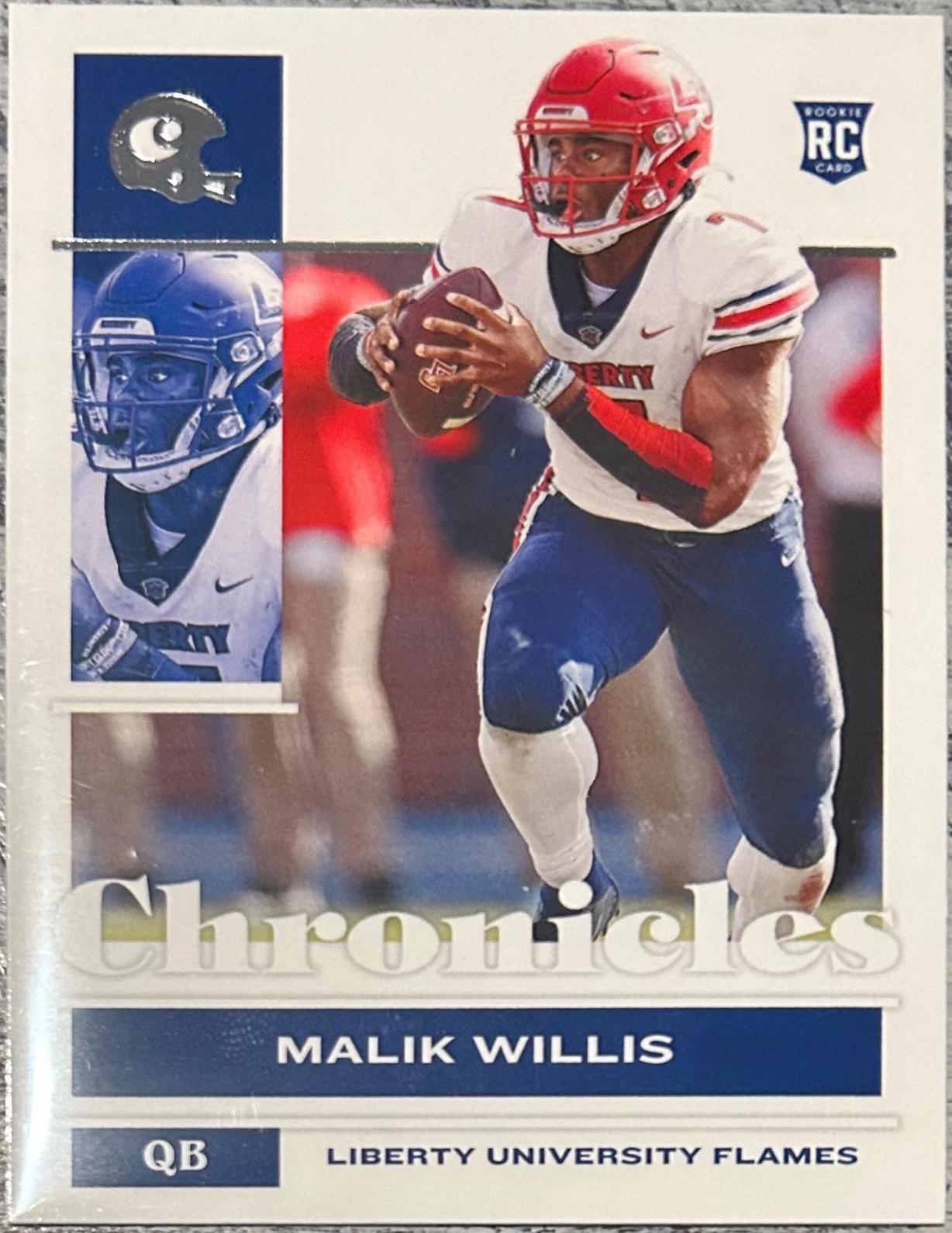 Malik Willis #12 Football Cards 2022 Panini Chronicles Draft Picks