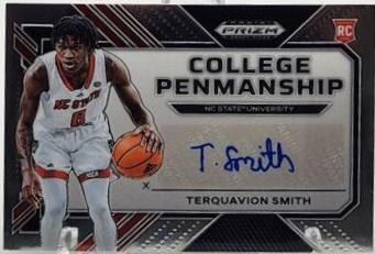 Terquavion Smith #CP-TQS Basketball Cards 2023 Panini Prizm Draft Picks College Penmanship Autographs