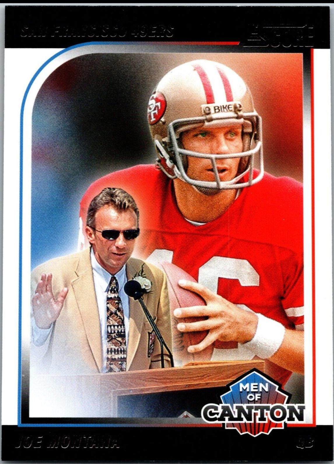 Joe Montana #8 Football Cards 2024 Panini Score Men of Canton
