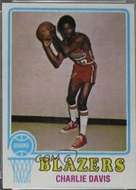 Charlie Davis #8 Basketball Cards 1973 Topps