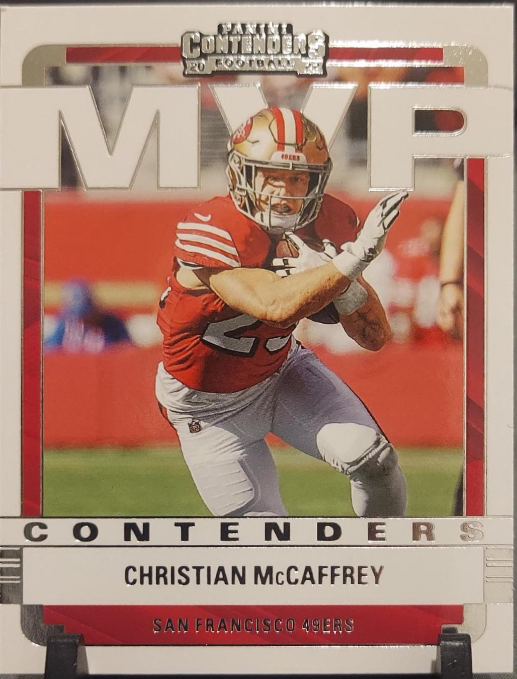 Christian McCaffrey #MVP-CMC Football Cards 2022 Panini Contenders MVP