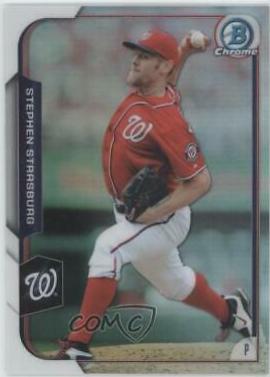 Stephen Strasburg #38 Baseball Cards 2015 Bowman Chrome