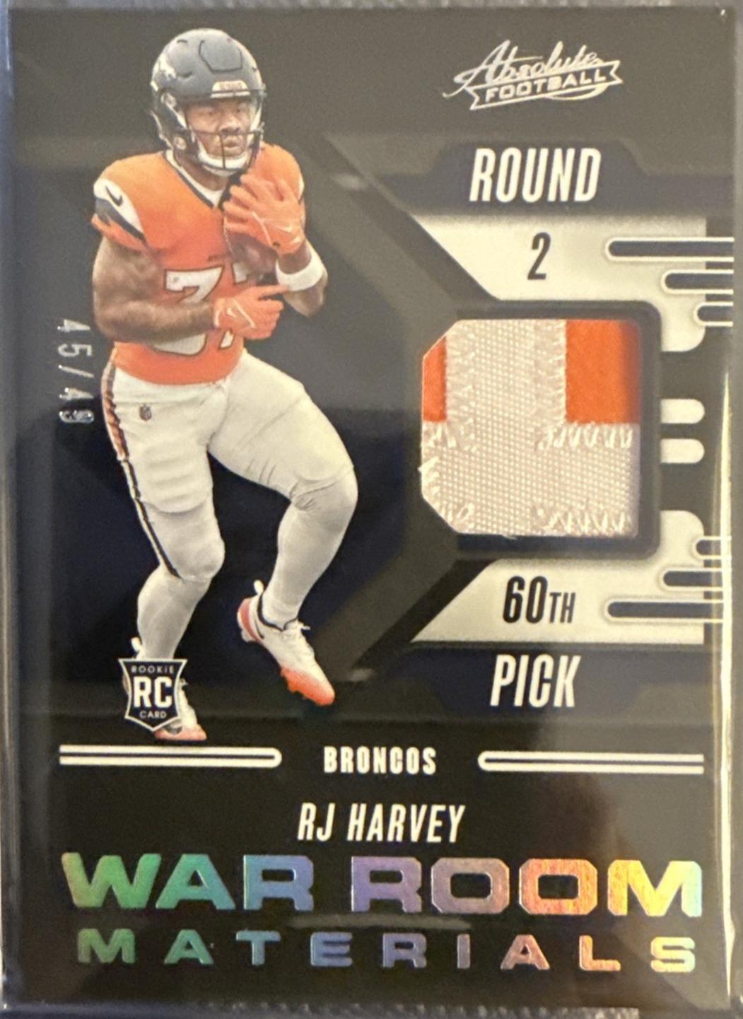 RJ Harvey #WRM-RHY 2025 Panini Absolute Football War Room Materials