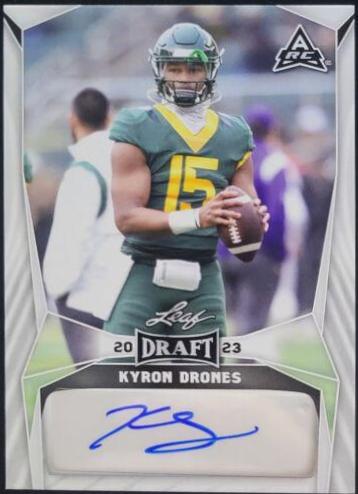 Kyron Drones #BA-KD1 Football Cards 2023 Leaf Draft Autographs