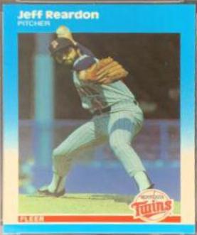 Jeff Reardon #U-101 Baseball Cards 1987 Fleer Update