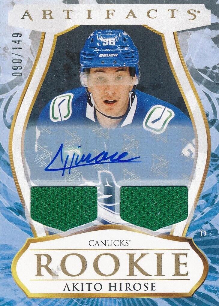 Akito Hirose #181 2023 Upper Deck Artifacts Autograph Material Hockey