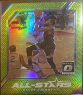 Kevin Durant #3 Basketball Cards 2017 Panini Donruss Optic All-Stars