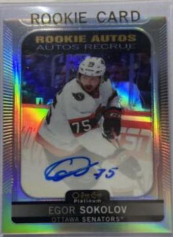 Egor Sokolov #R-ES 2021 O Pee Chee Rookie Autographs Hockey