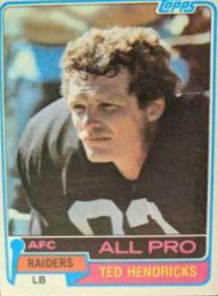 Ted Hendricks #200 Football Cards 1981 Topps