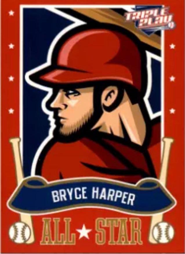 Bryce Harper #5 Baseball Cards 2013 Panini Triple Play All Stars