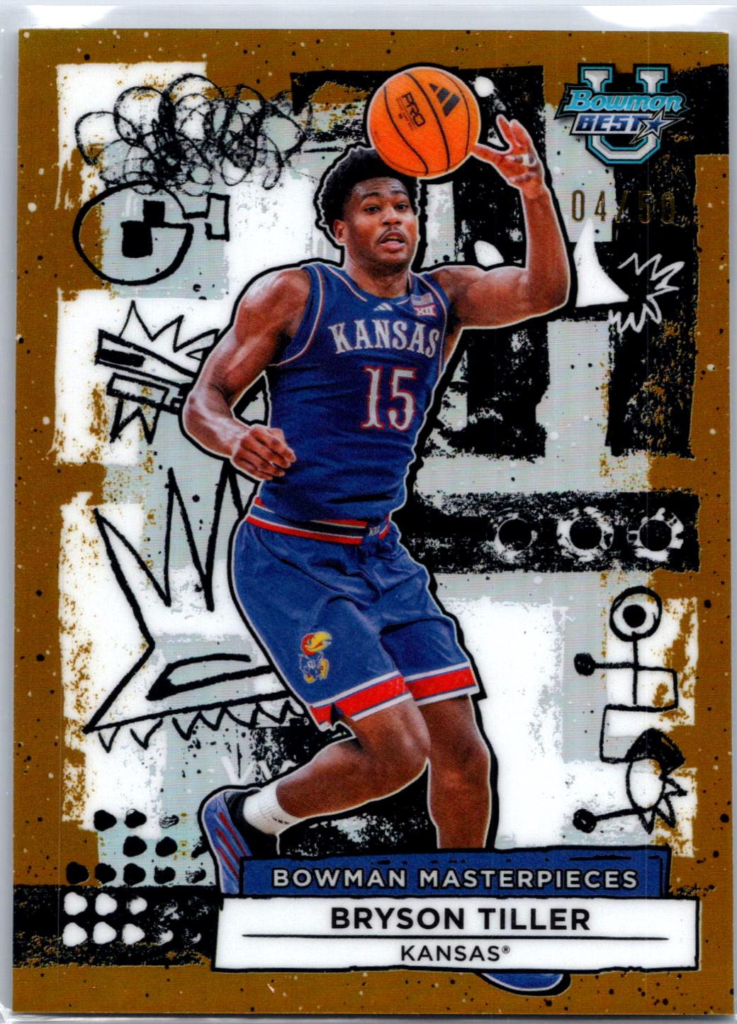 Bryson Tiller #BM-9 2025-26 Bowman University Best Basketball Bowman Masterpieces