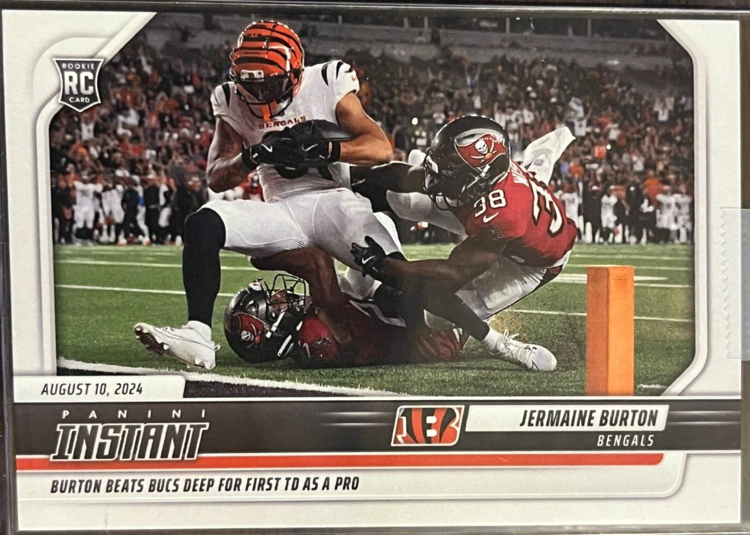 Jermaine Burton #9 Football Cards 2024 Panini Instant
