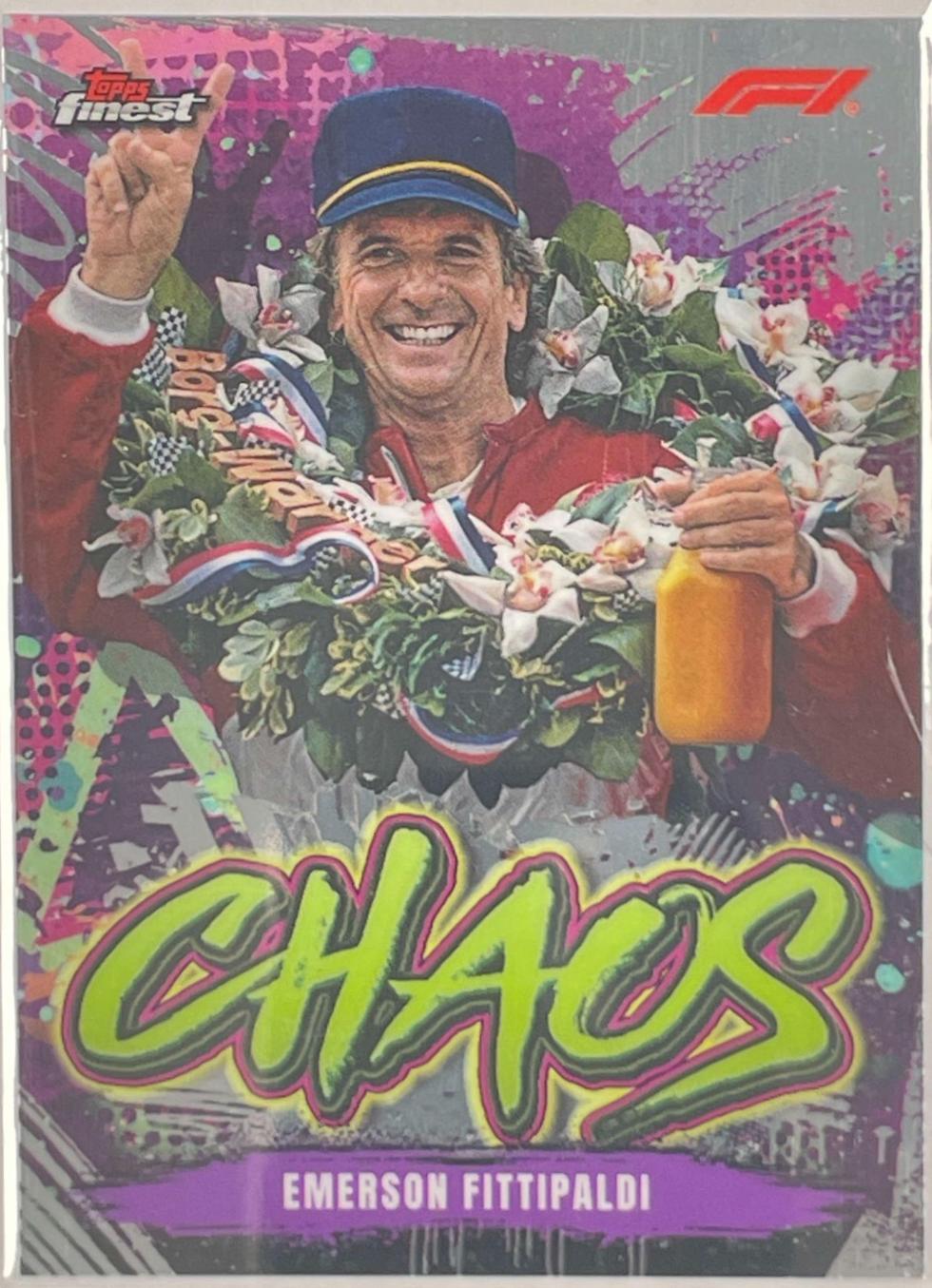 Emerson Fittipaldi #CH-18 Racing Cards 2024 Topps Finest Formula 1 Chaos