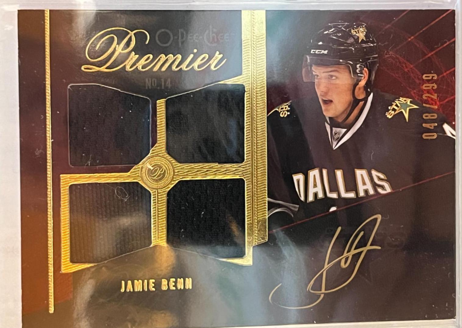 Jamie Benn #75 Hockey Cards 2009 O Pee Chee Premier