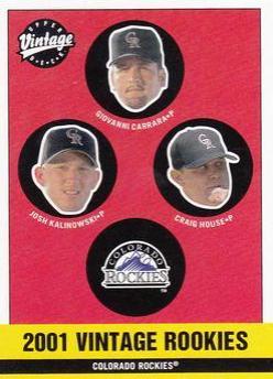 G. Carrara, J. Kalinowski, C. House #370 Baseball Cards 2001 Upper Deck Vintage