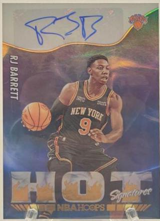 RJ Barrett #HS-RB Basketball Cards 2022 Panini Hoops Hot Signatures