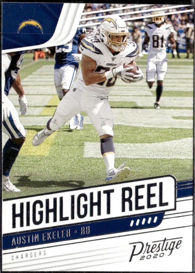 Austin Ekeler #HR-AE Football Cards 2020 Panini Prestige Highlight Reel