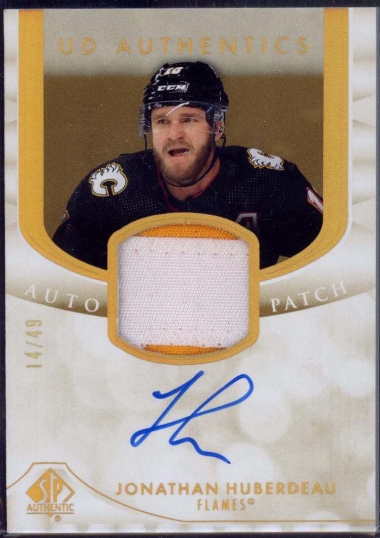 Jonathan Huberdeau #UDAP-JH Hockey Cards 2023 SP Authentic UD Auto Patch