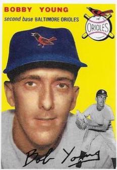 Bobby Young #8 Baseball Cards 1994 Topps Archives 1954 Reprint