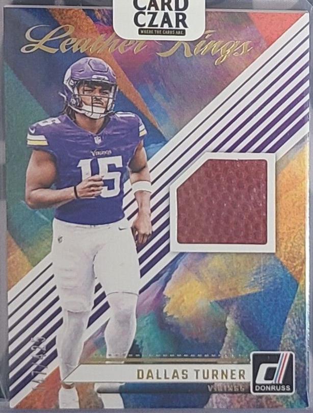 Dallas Turner #LK-DTU Football Cards 2024 Panini Donruss Leather Kings