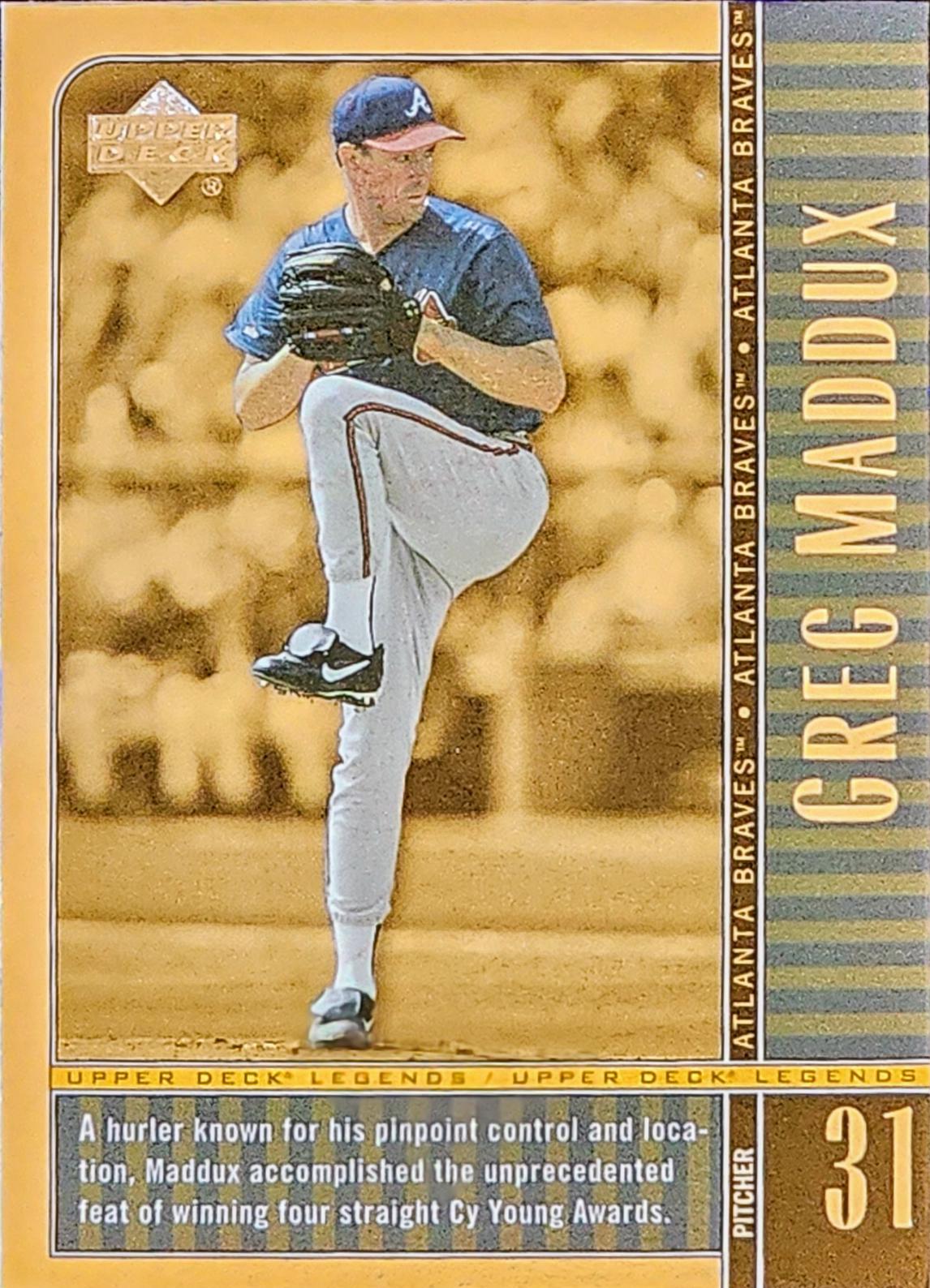 Greg Maddux #10 Baseball Cards 2000 Upper Deck Legends