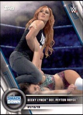 Becky Lynch def. Peyton Royce #4 Wrestling Cards 2020 Topps WWE Women's Division