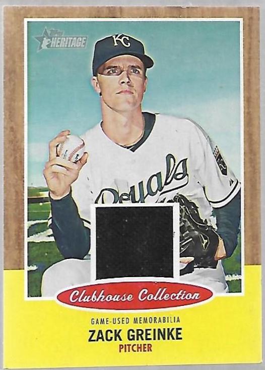 Zach Greinke #CCR-ZG Baseball Cards 2011 Topps Heritage Clubhouse Collection Relic