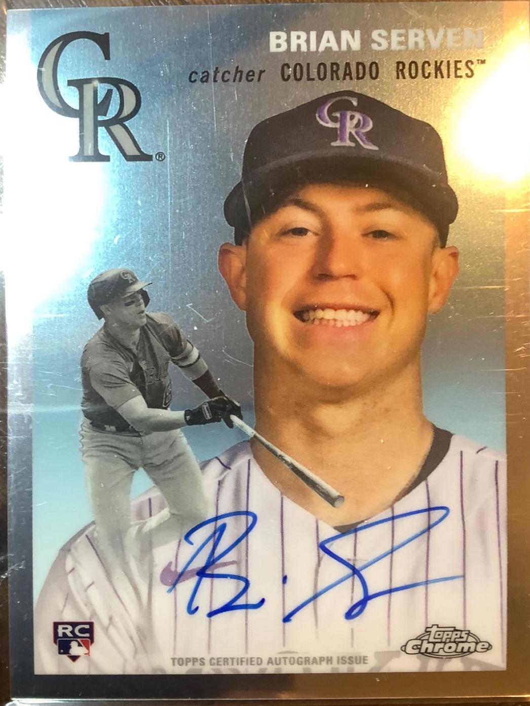 Brian Serven #CPA-BS Baseball Cards 2023 Topps Chrome Platinum Anniversary Autograph