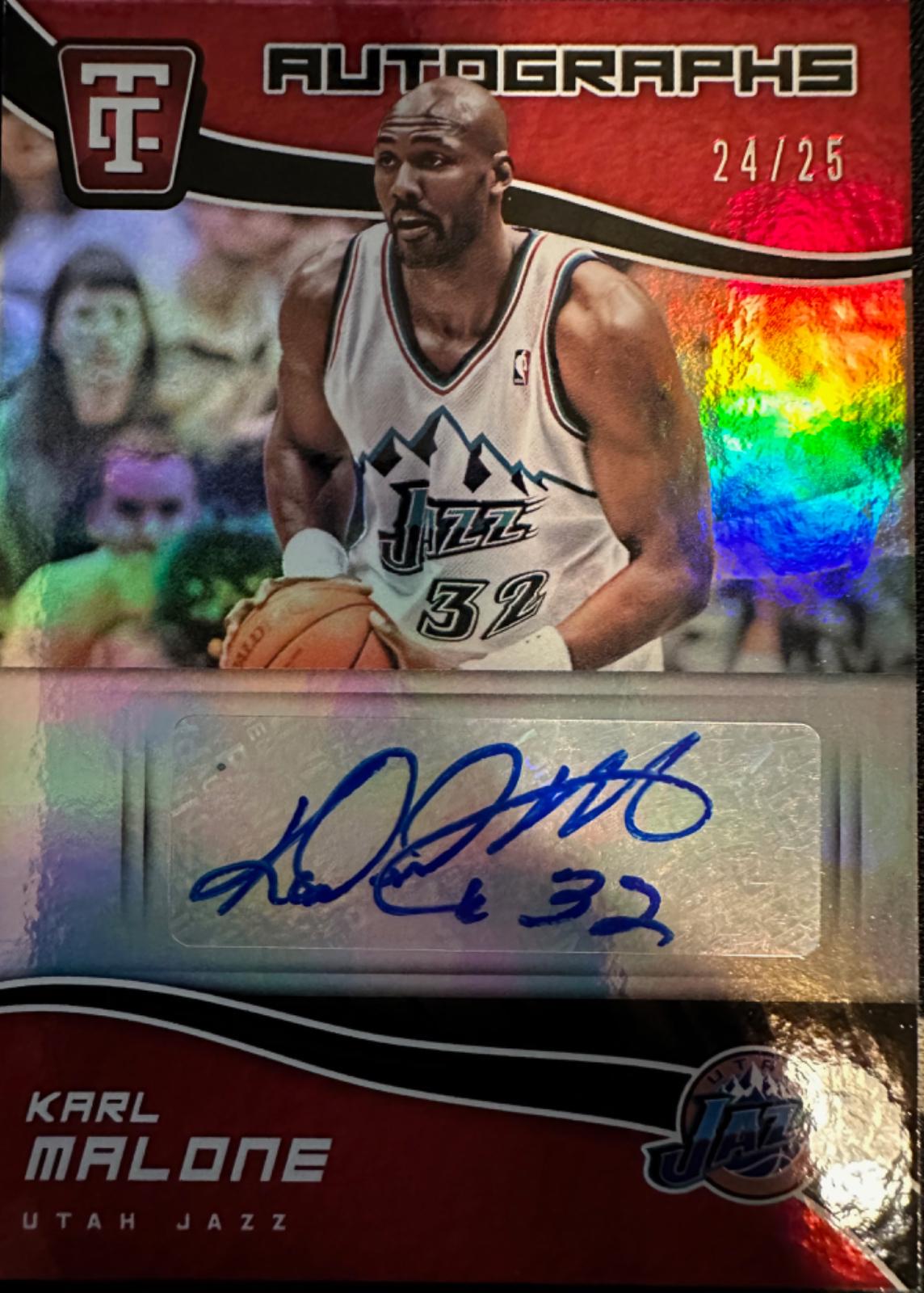 Karl Malone #TCA-KM Basketball Cards 2017 Panini Totally Certified Autographs