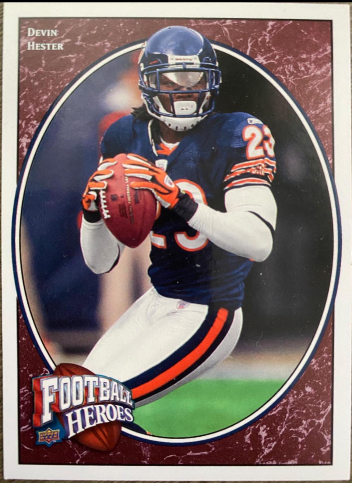 Devin Hester #34 Football Cards 2008 Upper Deck Heroes