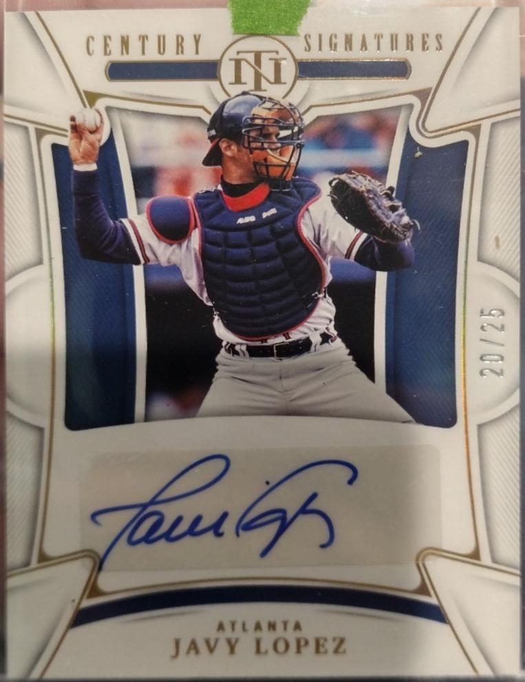 Javy Lopez #11 Baseball Cards 2023 Panini National Treasures Century Signatures