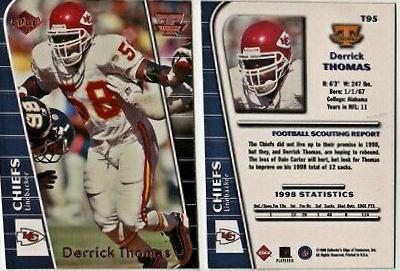 Derrick Thomas #T95 Football Cards 1999 Collector's Edge Triumph
