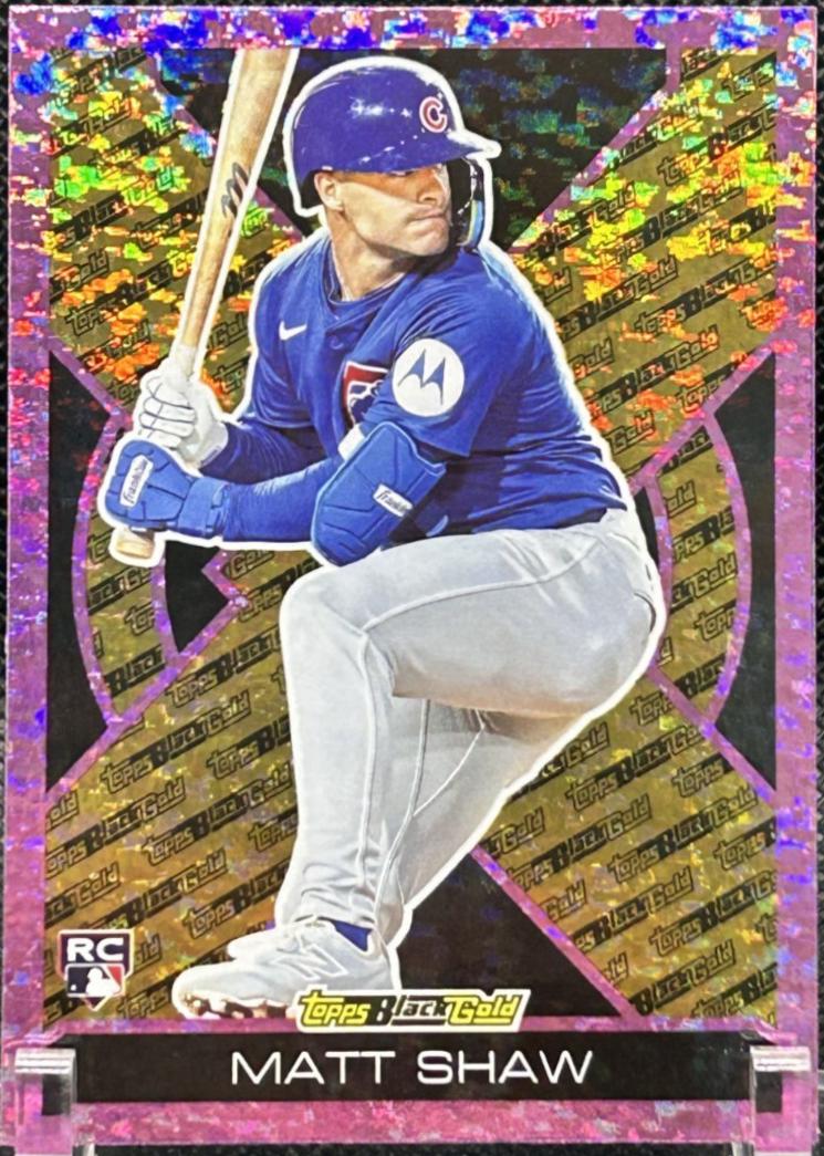 2025 Topps Update Black Gold Matt Shaw [Pink Foil] #BG-7 card
