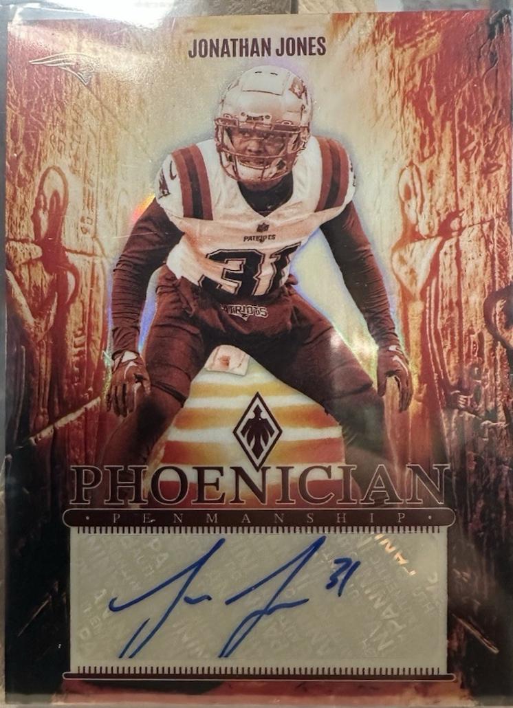 Jonathan Jones #PP-JJS Football Cards 2024 Panini Phoenix Phoenician Penmanship