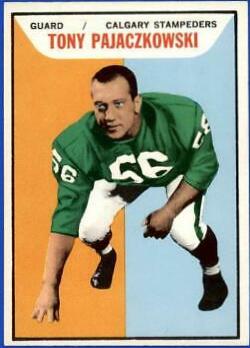 Tony Pajaczkowski #26 Football Cards 1965 Topps CFL