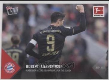 Robert Lewandowski #196 Soccer Cards 2021 Topps Now Bundesliga
