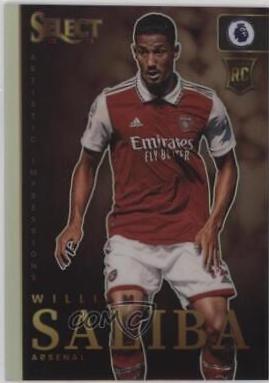 William Saliba #21 Soccer Cards 2022 Panini Select Premier League Artistic Impressions