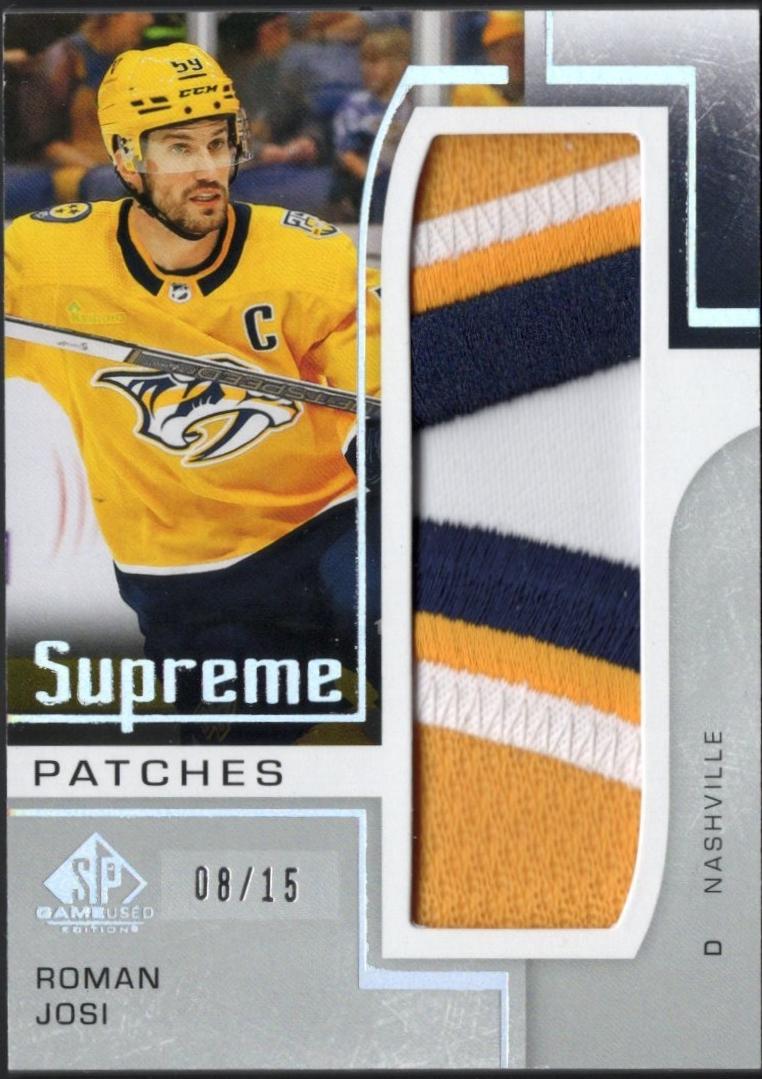 Roman Josi #SP-RJ 2024 Sp Game Used Supreme Patch Hockey