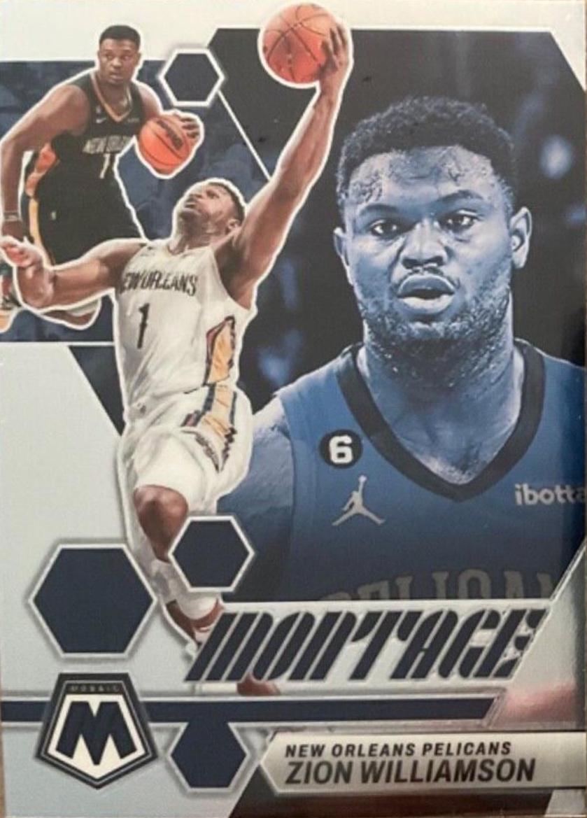 Zion Williamson #5 Basketball Cards 2022 Panini Mosaic Montage