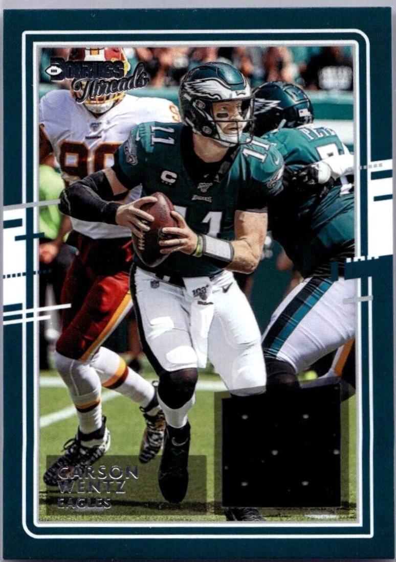 Carson Wentz #5 Football Cards 2020 Panini Donruss Threads