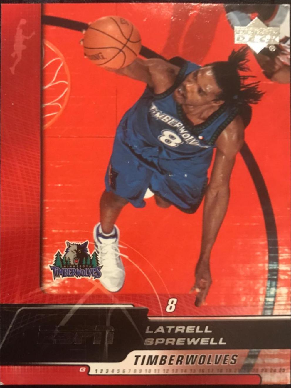 Latrell Sprewell #50 Basketball Cards 2005 Upper Deck ESPN