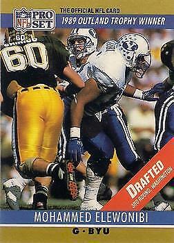 Mohammed Elewonibi #20 Football Cards 1990 Pro Set FACT Cincinnati