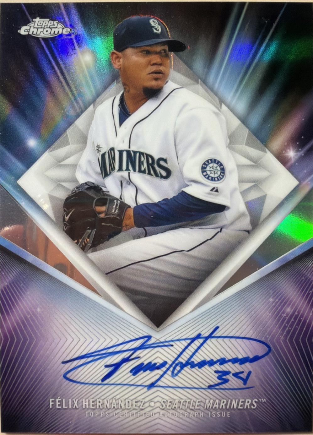 Félix Hernández #75D-FH 2026 Topps Chrome Baseball 75th Diamond Autographs