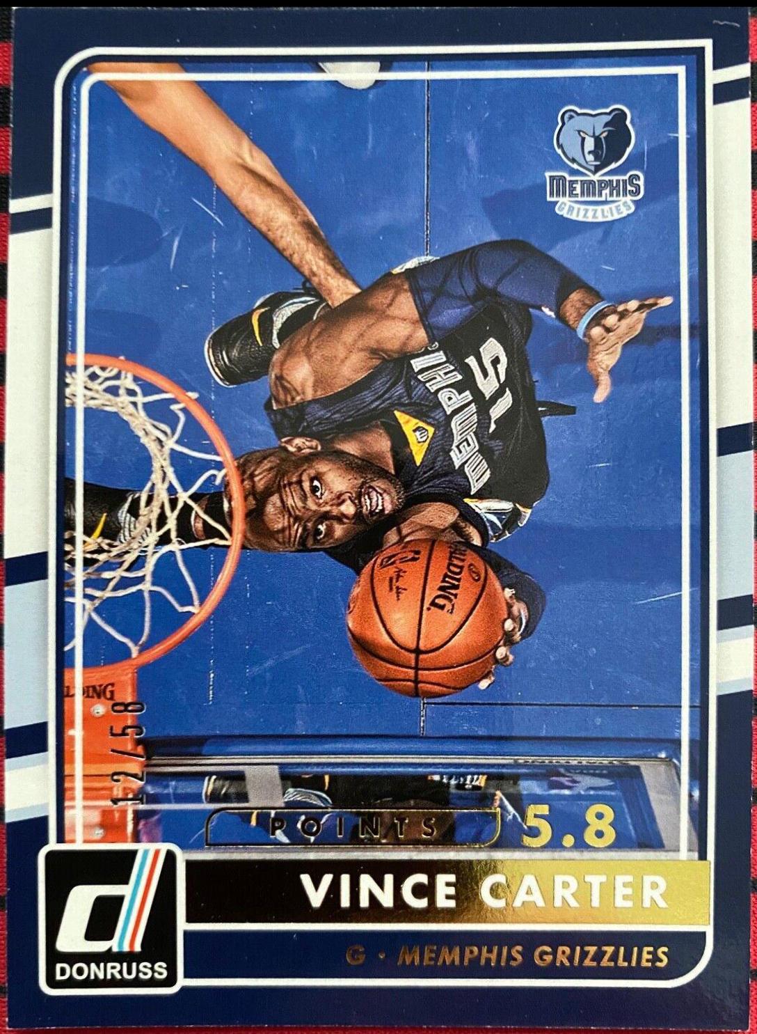 Vince Carter #5 Basketball Cards 2015 Panini Donruss