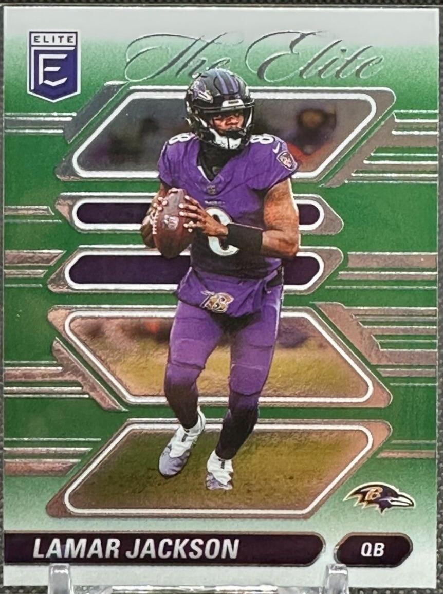 Lamar Jackson #10 Football Cards 2024 Panini Donruss Elite The Elite