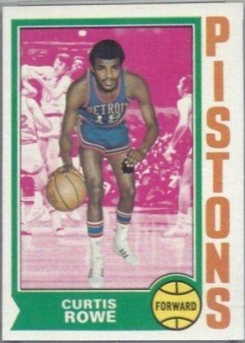 Curtis Rowe #22 Basketball Cards 1974 Topps