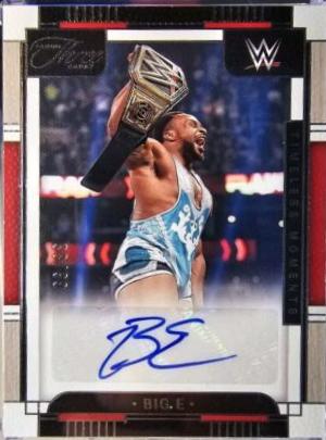 Big E #1 Wrestling Cards 2024 Panini Three Count WWE Timeless Moments Autographs Vertical